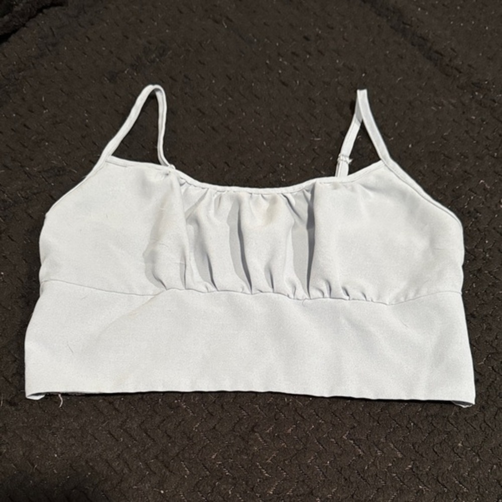 Blue Cropped Tank Top